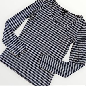 ESCADA Sport Striped Cotton Long Sleeve T-Shirt